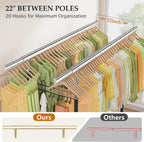 Clothes Rail Heavy Duty 285KG Capacity Height Adjustable