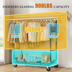 Clothes Rail Heavy Duty 285KG Capacity Height Adjustable