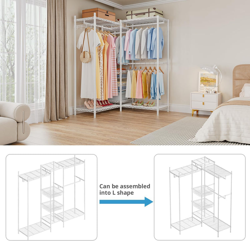 Clothes Rail Heavy Duty Clothing 155x40x182CM