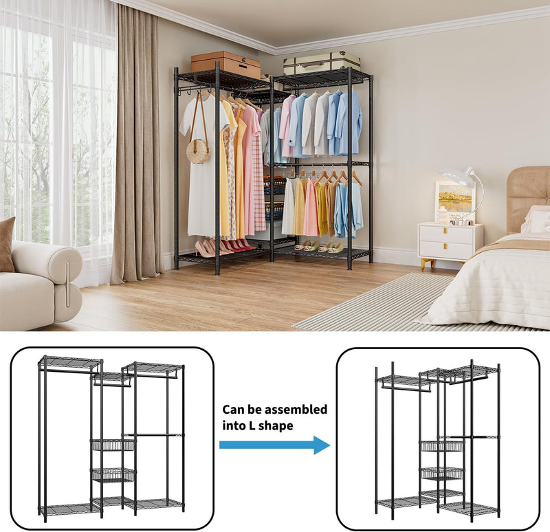 Clothes Rail Heavy Duty Clothing 155x40x182CM