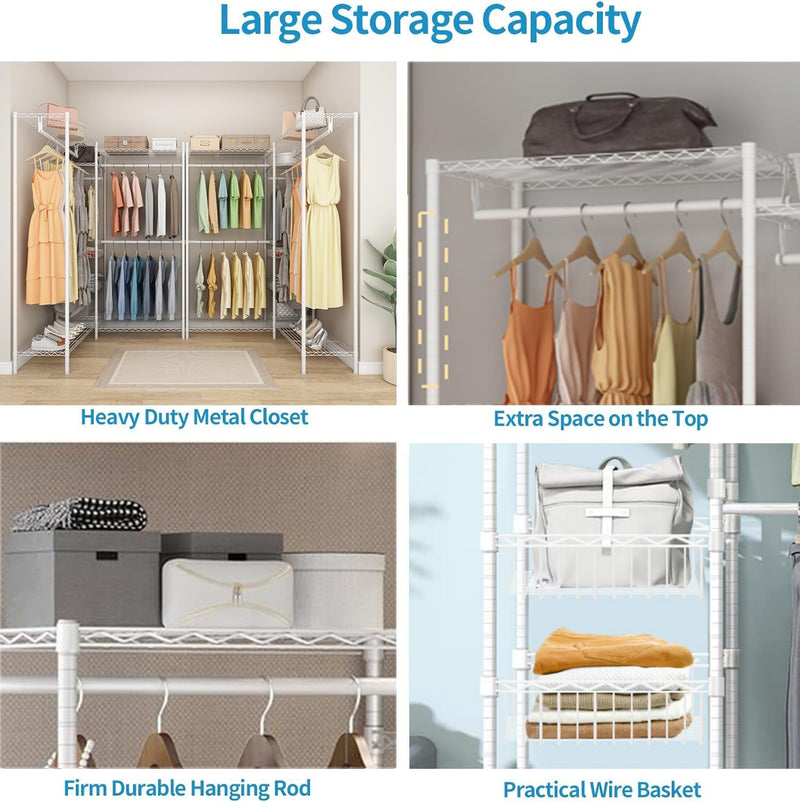 Clothes Rail Heavy Duty Clothing 155x40x182CM