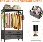 Clothes Rail Heavy Duty for Hanging with 4