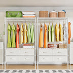 Clothes Rail Heavy Duty for Hanging with 4