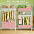 Clothes Rail Heavy Duty for Hanging with 4