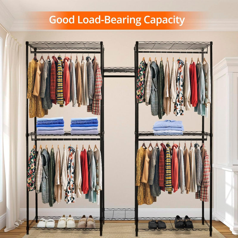 Clothes Rail Heavy Duty Metal Clothing Rack Adjustable