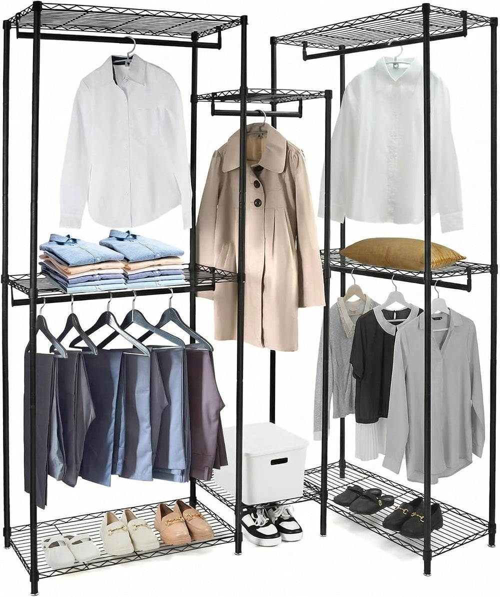Clothes Rail Heavy Duty Metal Clothing Rack Adjustable