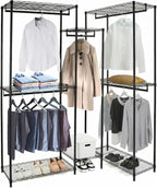 Clothes Rail Heavy Duty Metal Clothing Rack Adjustable