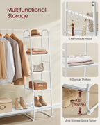 Clothes Rail Heavy-Duty Rack 5 Shelves Steel Frame