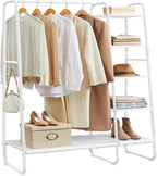 Clothes Rail Heavy-Duty Rack 5 Shelves Steel Frame