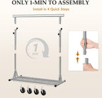 Clothes Rail Heavy Duty Rack on Wheels