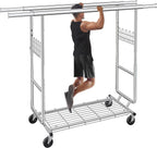Clothes Rail Heavy Duty Rack on Wheels