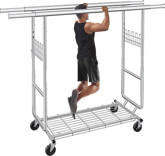 Clothes Rail Heavy Duty Rack on Wheels