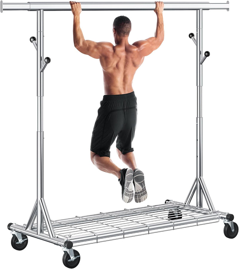 Clothes Rail Heavy Duty Rack on Wheels