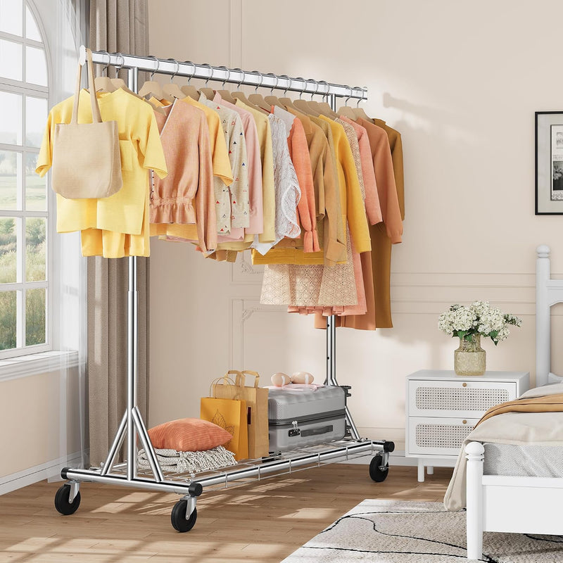 Clothes Rail Heavy Duty Rack on Wheels