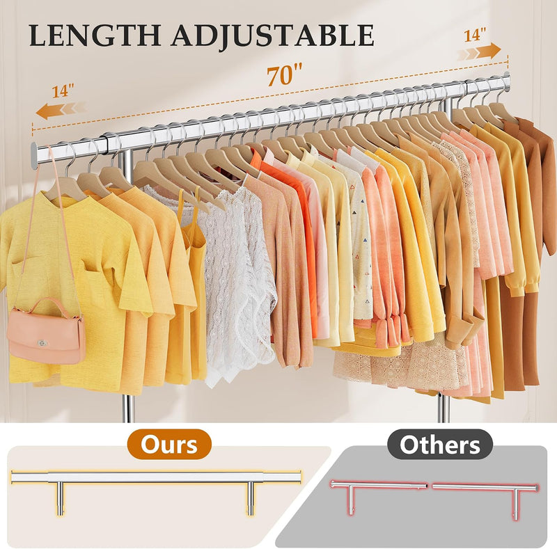Clothes Rail Heavy Duty Rack on Wheels