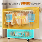 Clothes Rail Heavy Duty Rack on Wheels