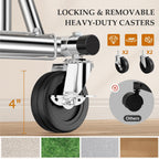 Clothes Rail Heavy Duty Rack on Wheels