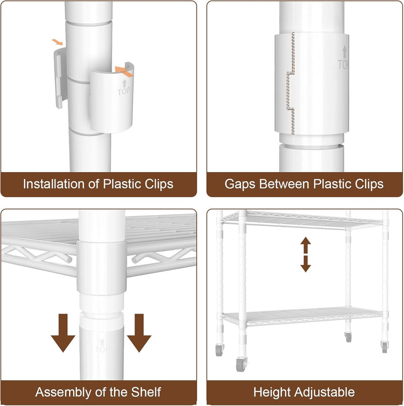 Clothes Rail Rack for Hanging 3 Tiers Adjustable