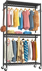 Clothes Rail Rack for Hanging 3 Tiers Adjustable
