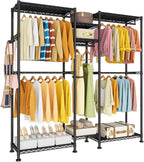 Clothes Rail Rack for Hanging 3 Tiers Adjustable