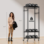 Clothes Rail Rack for Hanging 3 Tiers Adjustable