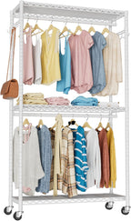 Clothes Rail Rack for Hanging 3 Tiers Adjustable