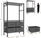 Clothes Rail Rack for Hanging 3 Tiers Adjustable