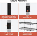 Clothes Rail Rack for Hanging 3 Tiers Adjustable