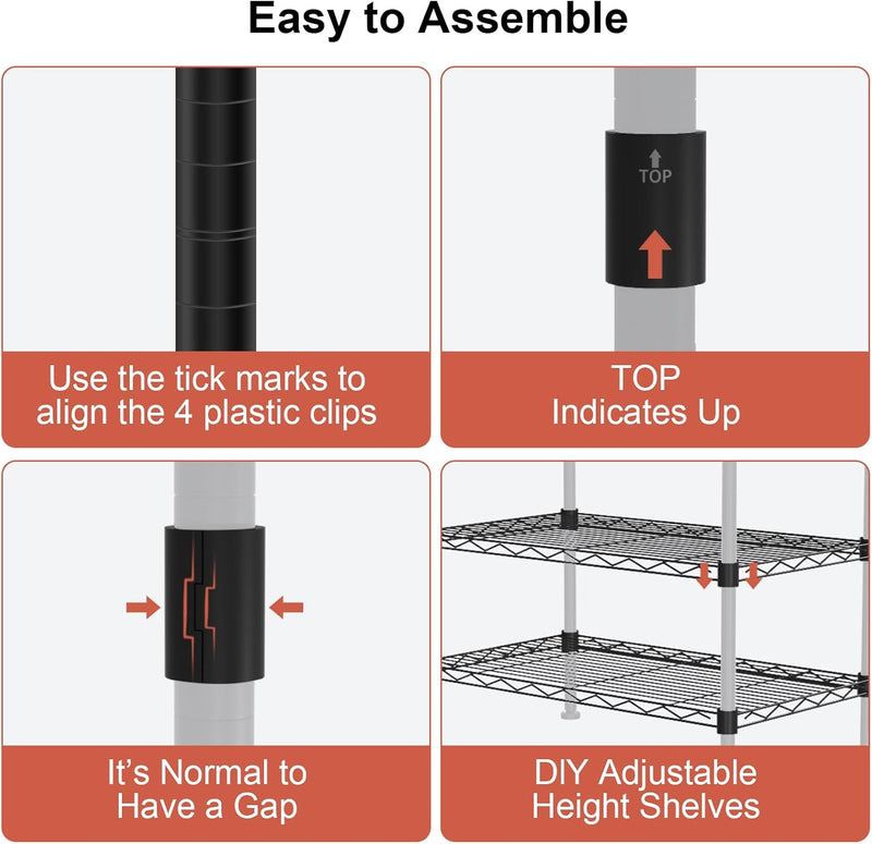 Clothes Rail Rack for Hanging 3 Tiers Adjustable