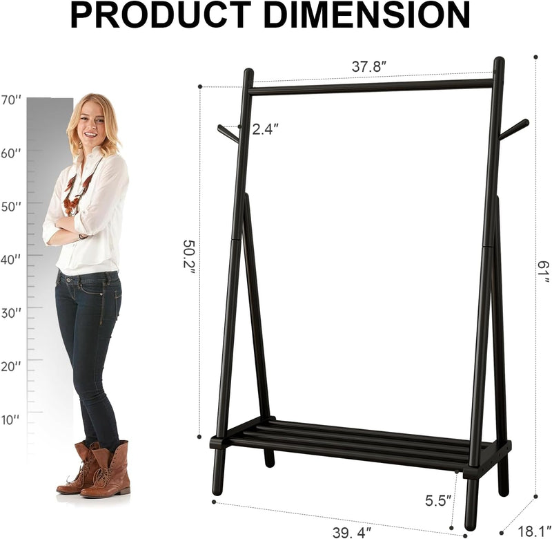 Clothes Rail Rack with Shelf and Hook Sturdy