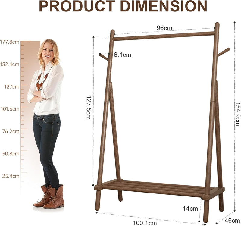 Clothes Rail Rack with Shelf and Hook Sturdy