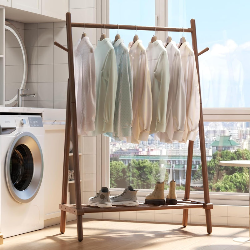 Clothes Rail Rack with Shelf and Hook Sturdy