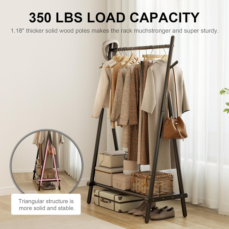 Clothes Rail Rack with Shelf and Hook Sturdy