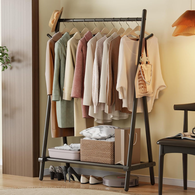 Clothes Rail Rack with Shelf and Hook Sturdy
