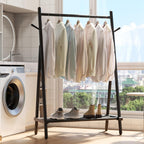 Clothes Rail Rack with Shelf and Hook Sturdy