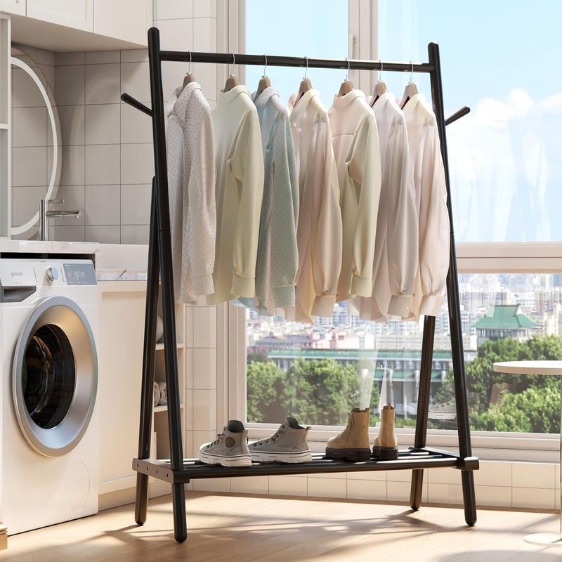 Clothes Rail Rack with Shelf and Hook Sturdy