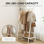 Clothes Rail Rack with Shelf and Hook Sturdy
