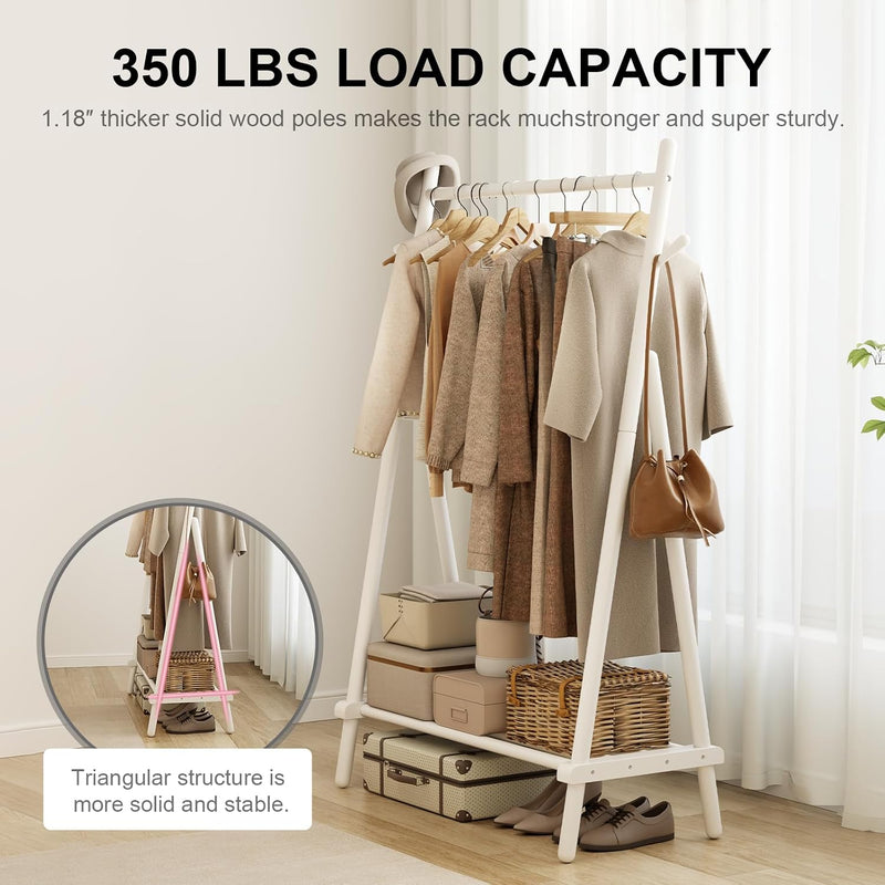 Clothes Rail Rack with Shelf and Hook Sturdy