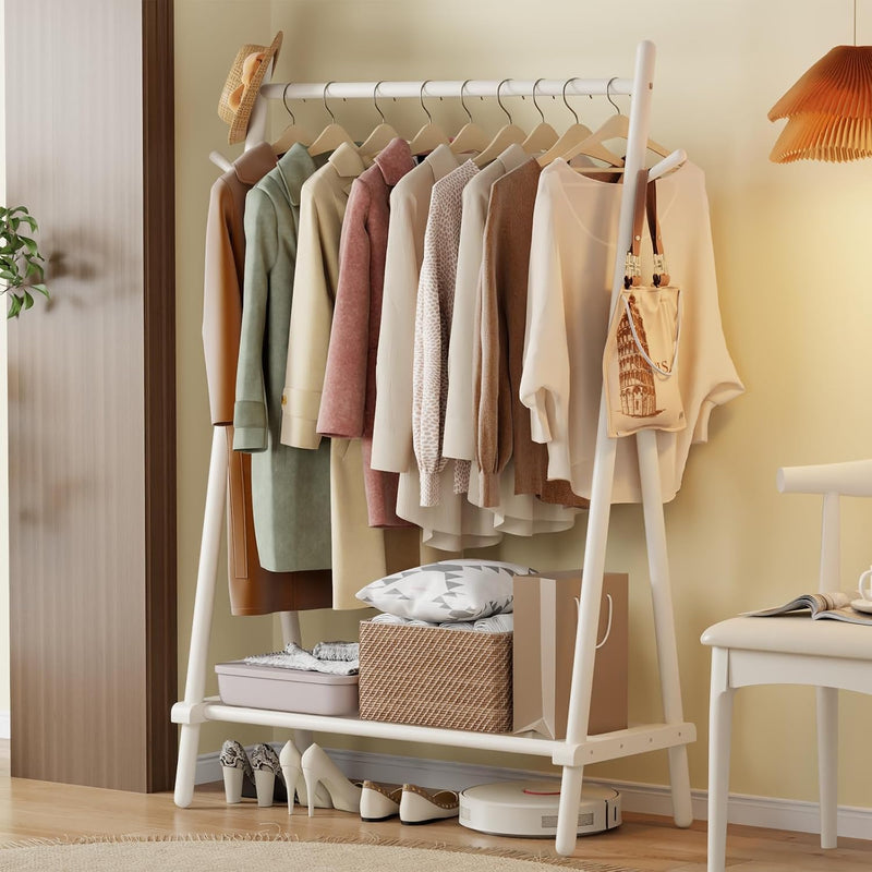 Clothes Rail Rack with Shelf and Hook Sturdy