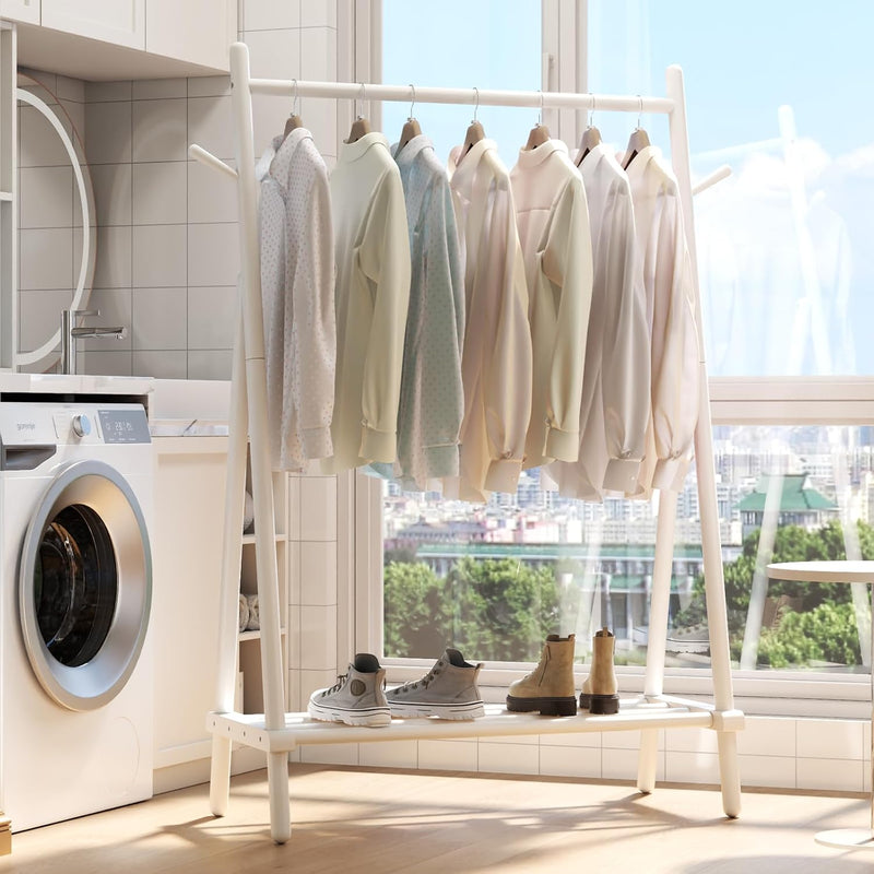 Clothes Rail Rack with Shelf and Hook Sturdy