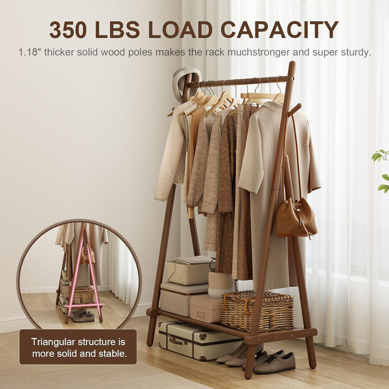 Clothes Rail Rack with Shelf and Hook Sturdy