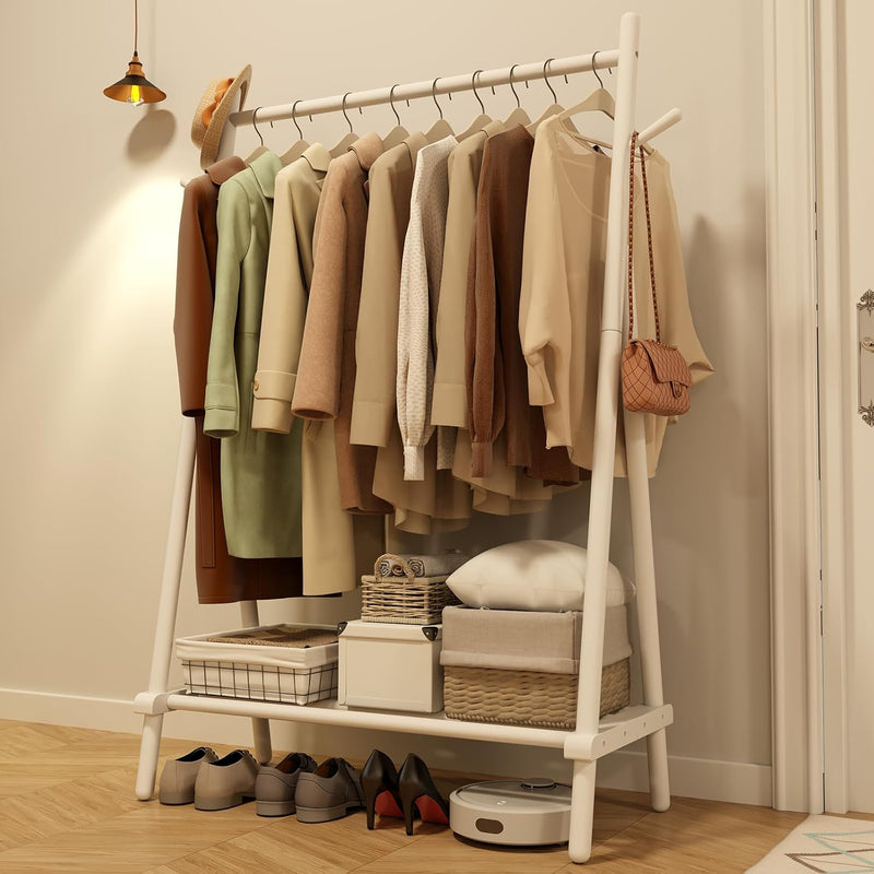 Clothes Rail Rack with Shelf and Hook Sturdy