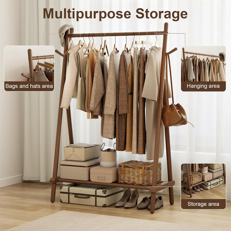Clothes Rail Rack with Shelf and Hook Sturdy