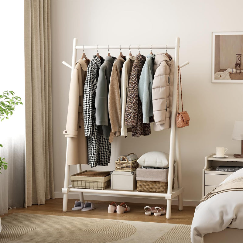 Clothes Rail Rack with Shelf and Hook Sturdy