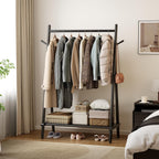 Clothes Rail Rack with Shelf and Hook Sturdy