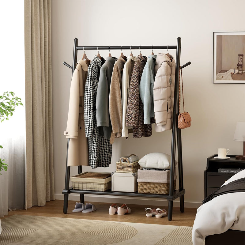 Clothes Rail Rack with Shelf and Hook Sturdy