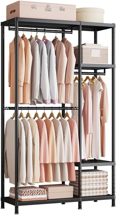 Clothes Rail Tall Metal Open Wardrobe