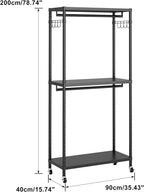 Clothes Rail Tall Metal Open Wardrobe