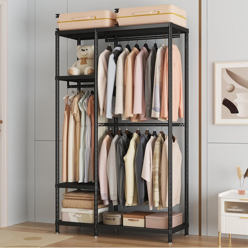Clothes Rail Tall Metal Open Wardrobe