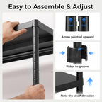 Clothes Rail Tall Metal Open Wardrobe